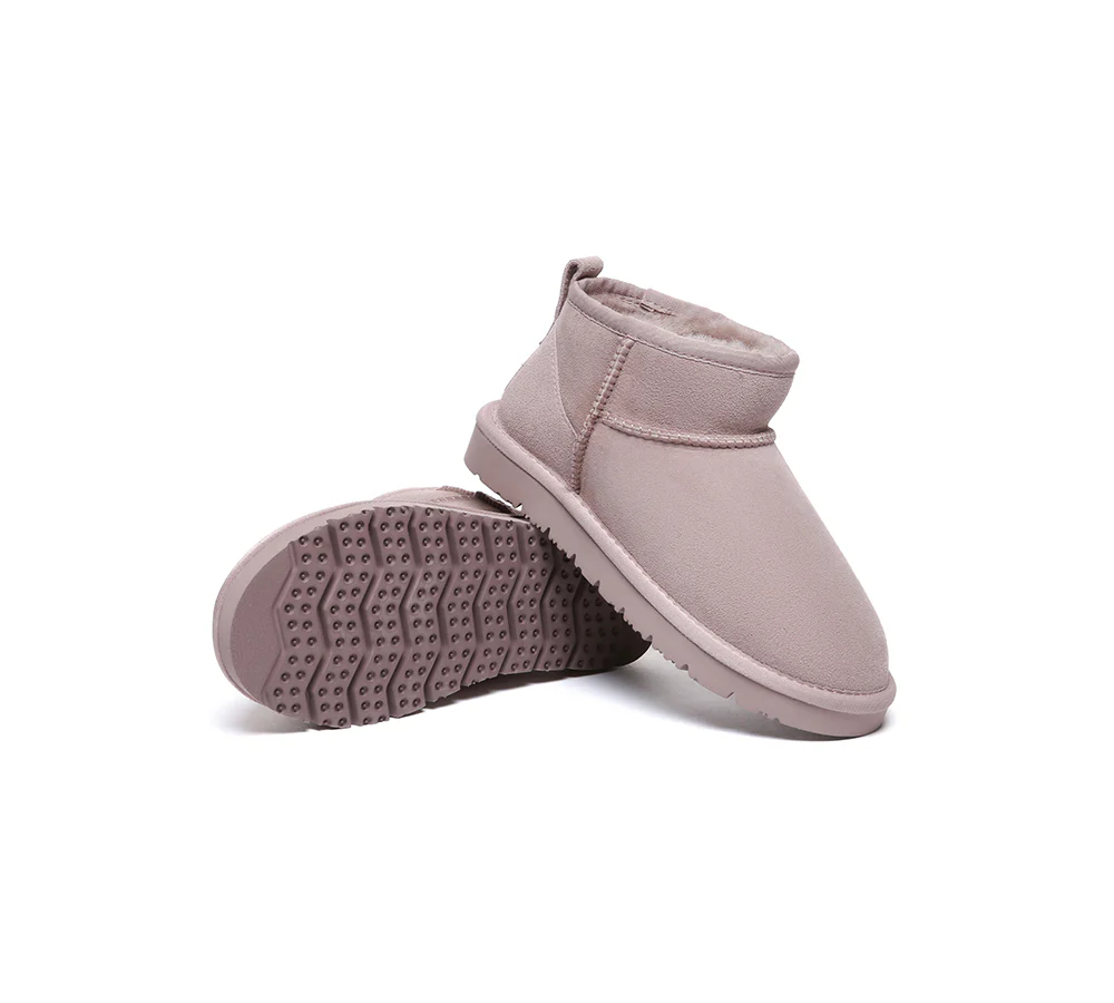 AUSTRALIAN SHEPHERD? UGG Boots Double Faced Sheepskin Wool Ankle Mini Boots Jade