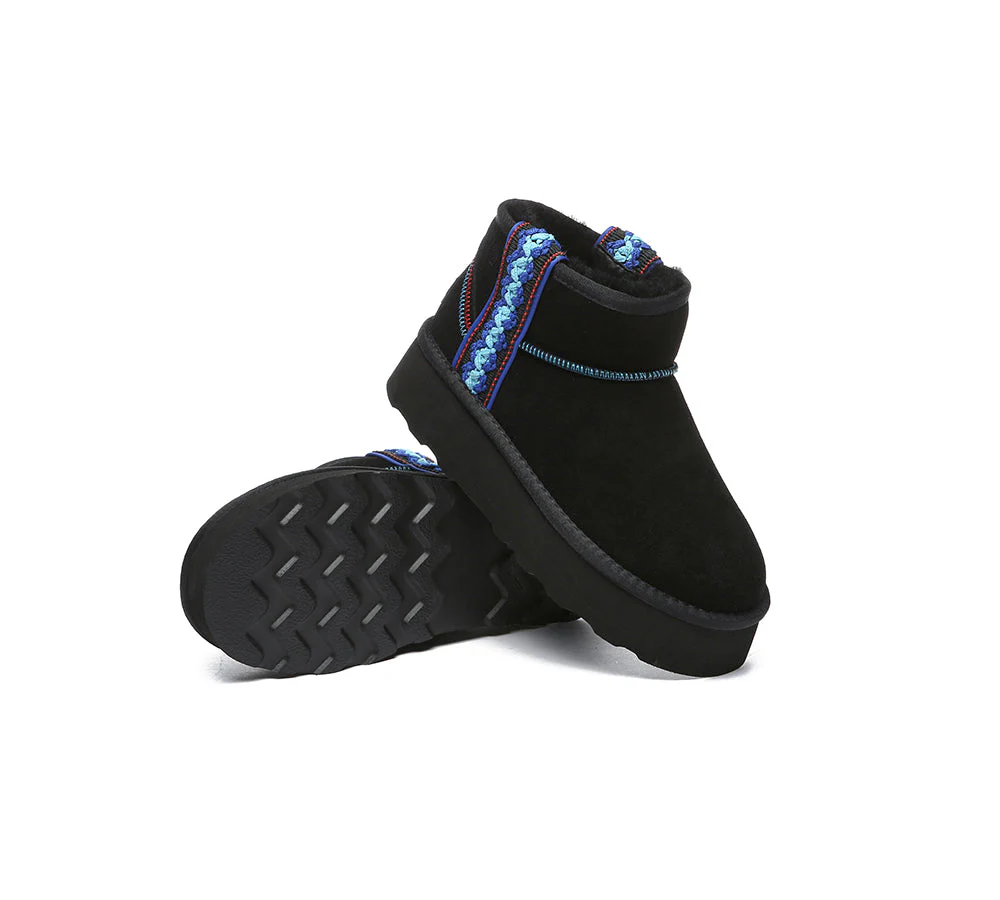 AUSTRALIAN SHEPHERD? UGG Boots Sheepskin Wool Ankle Platform Tazzy Vance