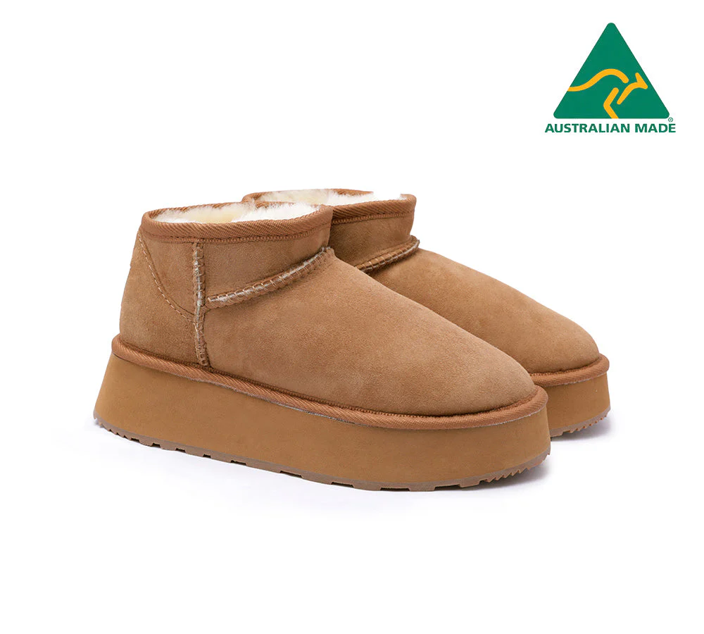Urban UGG? UGG Boots Australian Made Sheepskin Wool Ankle Ultra Mini Platform