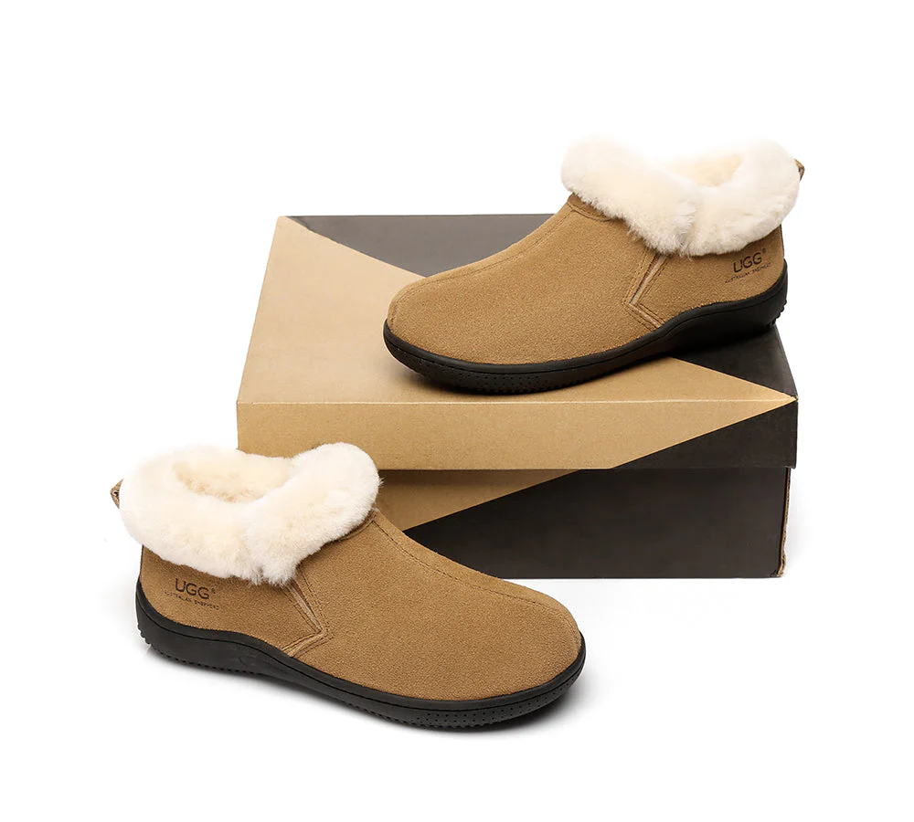 AUSTRALIAN SHEPHERD? UGG Slippers Sheepskin Wool Collar Ankle Daley