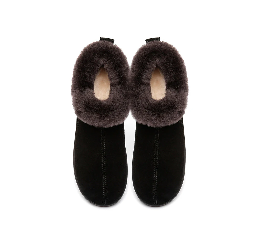 AUSTRALIAN SHEPHERD? UGG Slippers Sheepskin Wool Collar Ankle Daley