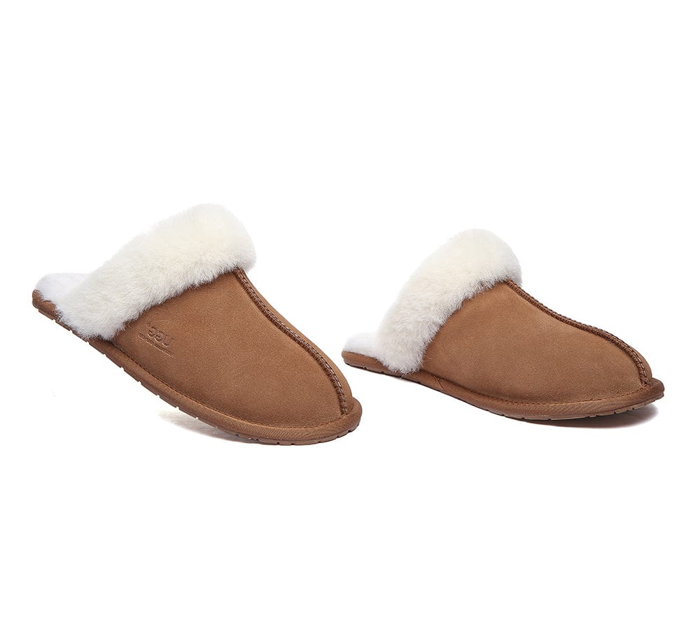AUSTRALIAN SHEPHERD? UGG Slippers Premium Sheepskin Wool Scuff Rosa