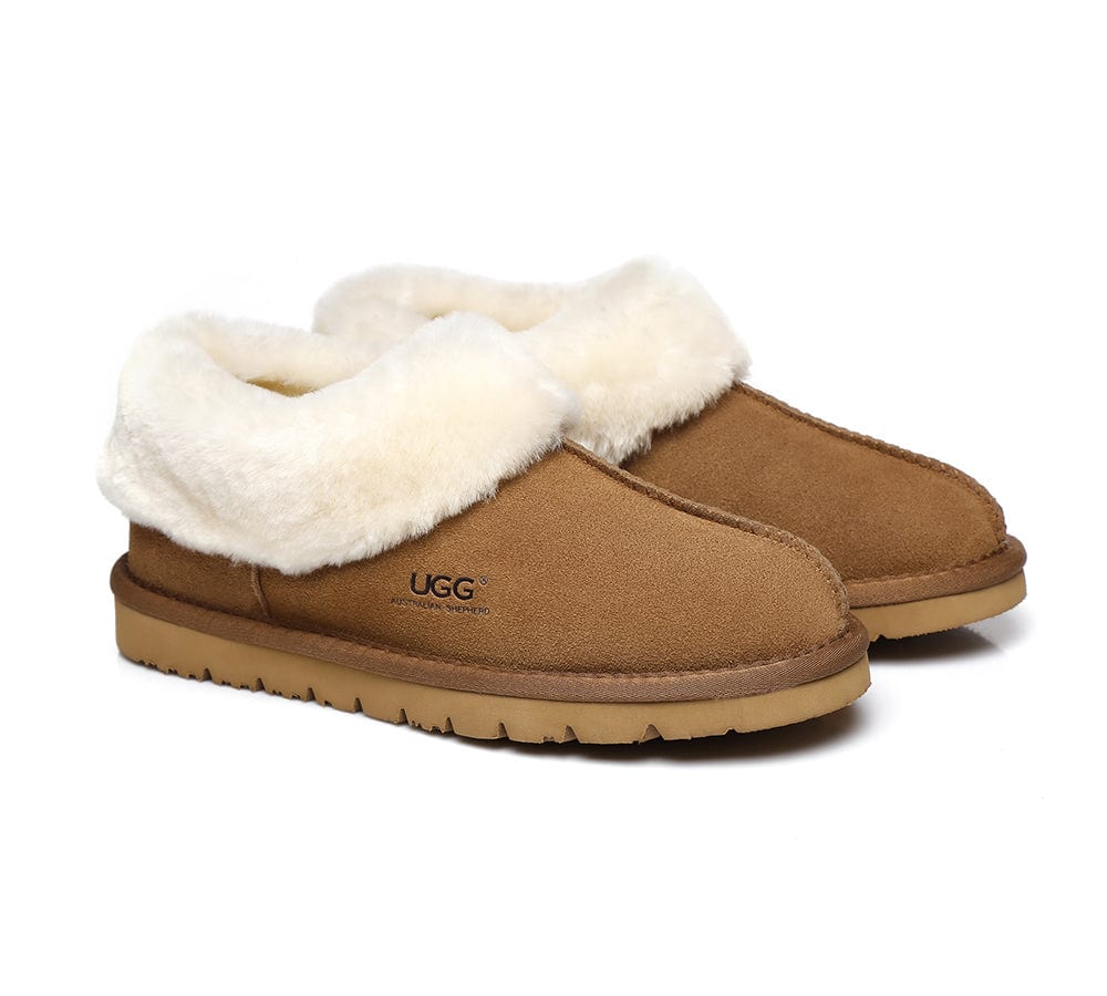 AUSTRALIAN SHEPHERD? UGG Slippers Sheepskin Wool Ankle Homey