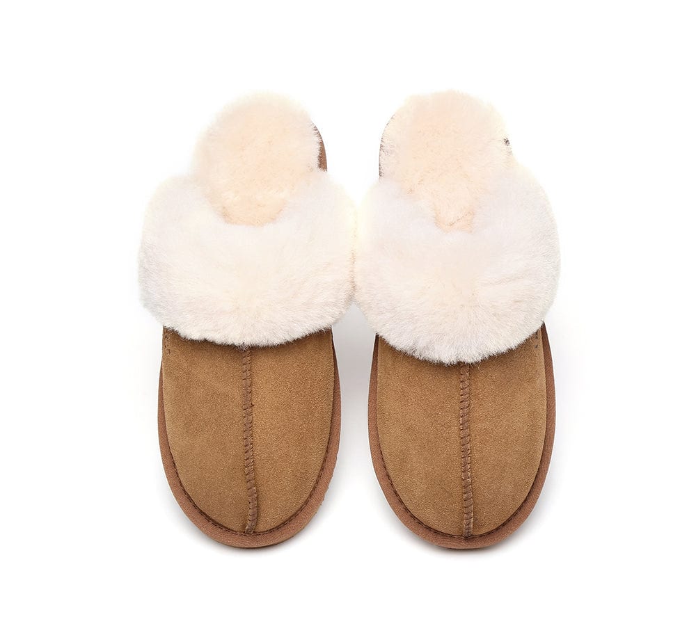 AUSTRALIAN SHEPHERD? UGG Slippers Sheepskin Wool Scuff Muffin