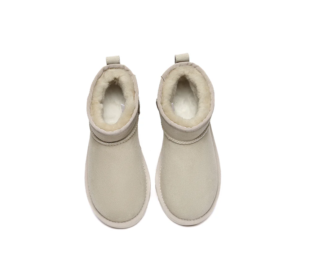 AUSTRALIAN SHEPHERD? UGG Boots Double Faced Sheepskin Wool Ankle Mini Boots Jade