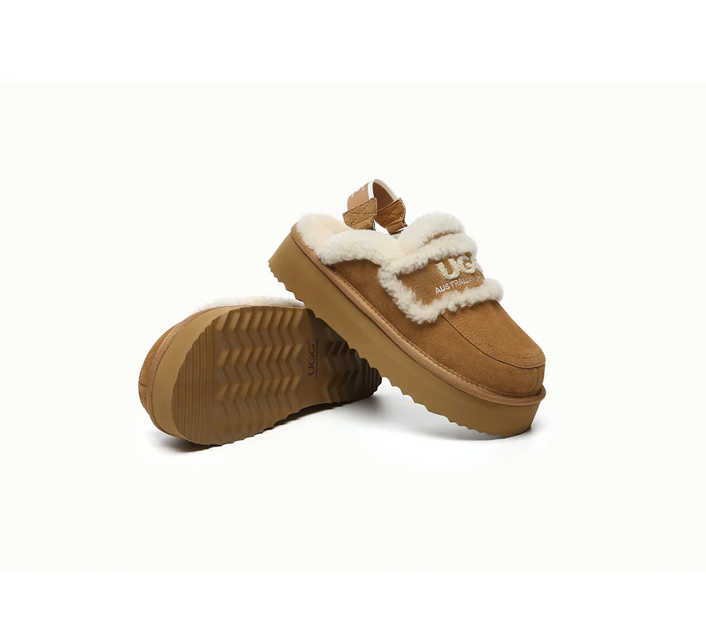 AUSTRALIAN SHEPHERD? UGG Slippers Women Removable Strap Slingback Platform Rilee