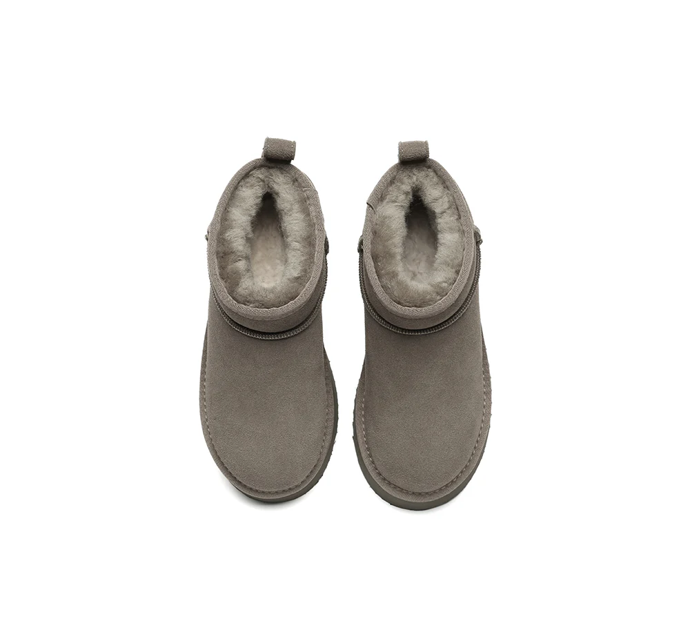 UGG EVERAU? UGG Boots Sheepskin Wool Ankle Chunky Platform Ariel