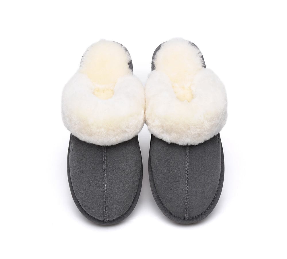 AUSTRALIAN SHEPHERD? UGG Slippers Sheepskin Wool Scuff Muffin