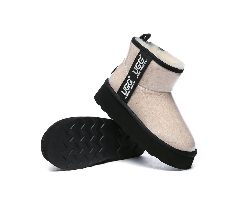 AUSTRALIAN SHEPHERD? UGG Boots Women Clear Waterproof Shearling Coated Classic Platform