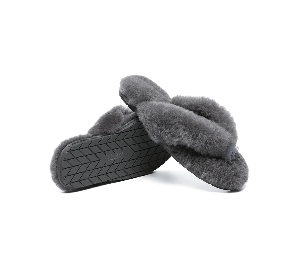 AUSTRALIAN SHEPHERD? UGG Thongs Women Fluffy Slides Farah
