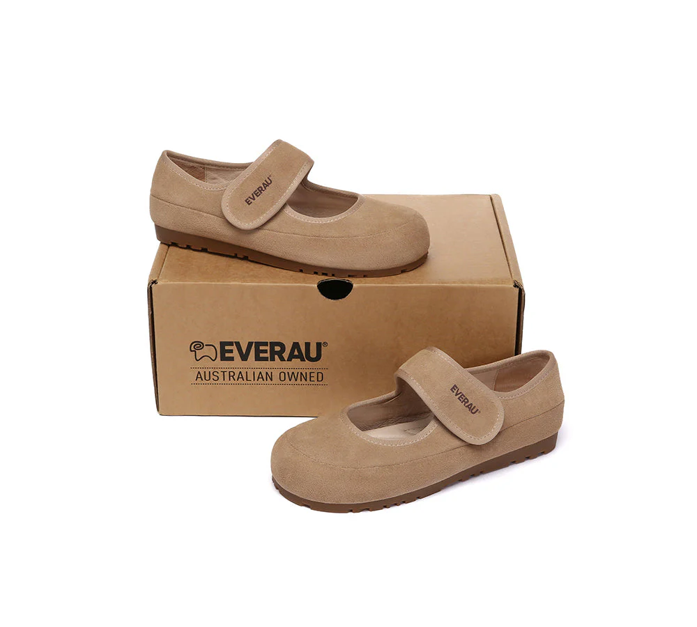EVERAU? Women Slippers Adjustable Strap Mary Jane Malia