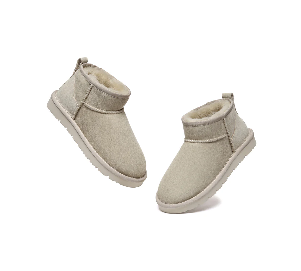 AUSTRALIAN SHEPHERD? UGG Boots Double Faced Sheepskin Wool Ankle Mini Boots Jade