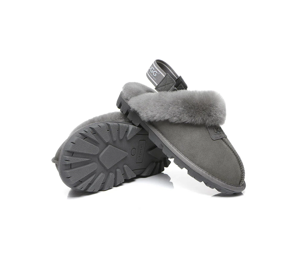 AUSTRALIAN SHEPHERD? 2-Way Style UGG Slippers Sheepskin Wool Removable Strap Slingback Suzie