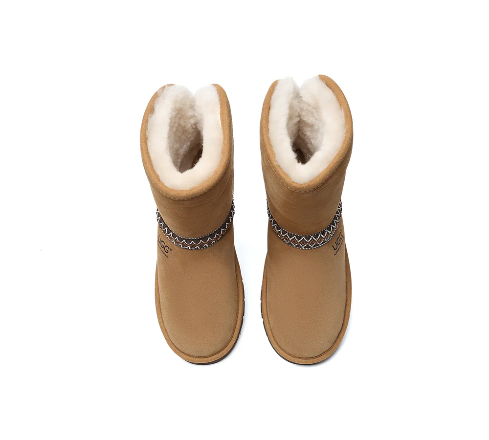 AUSTRALIAN SHEPHERD? UGG Boots Sheepskin Wool Knitted Isleen
