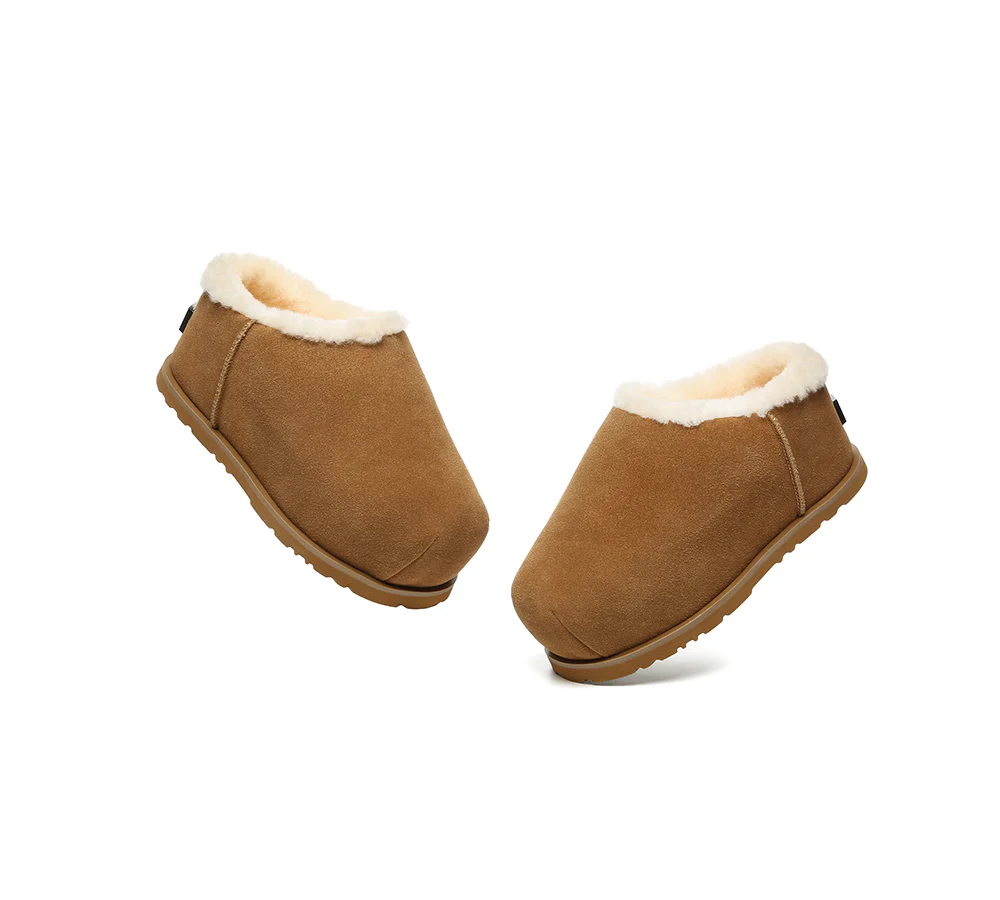UGG EVERAU? UGG Slippers Sheepskin Wool Chunky Ankle Euro Loaf Pablo