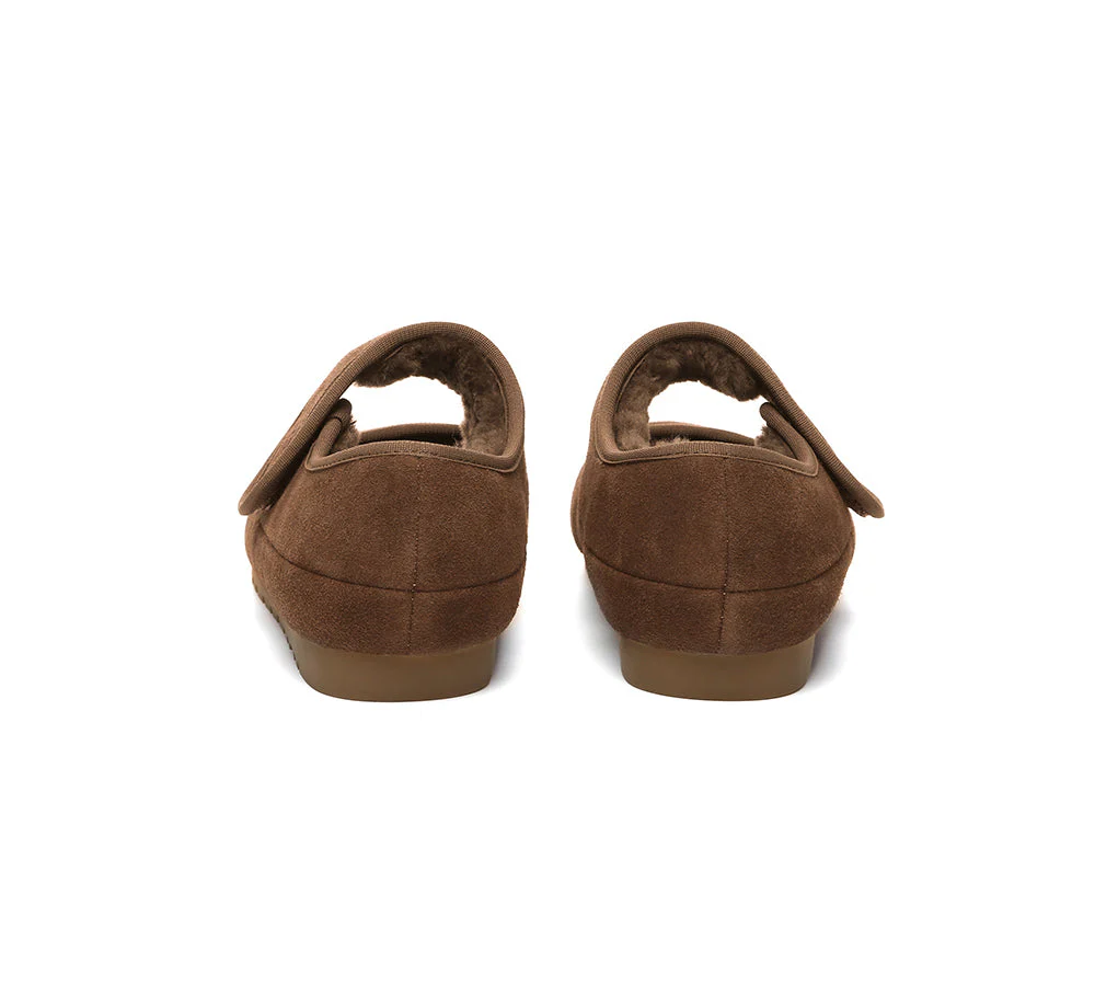 AUSTRALIAN SHEPHERD? UGG Slippers Sheepskin Wool Adjustable Strap Mary Jane Millie