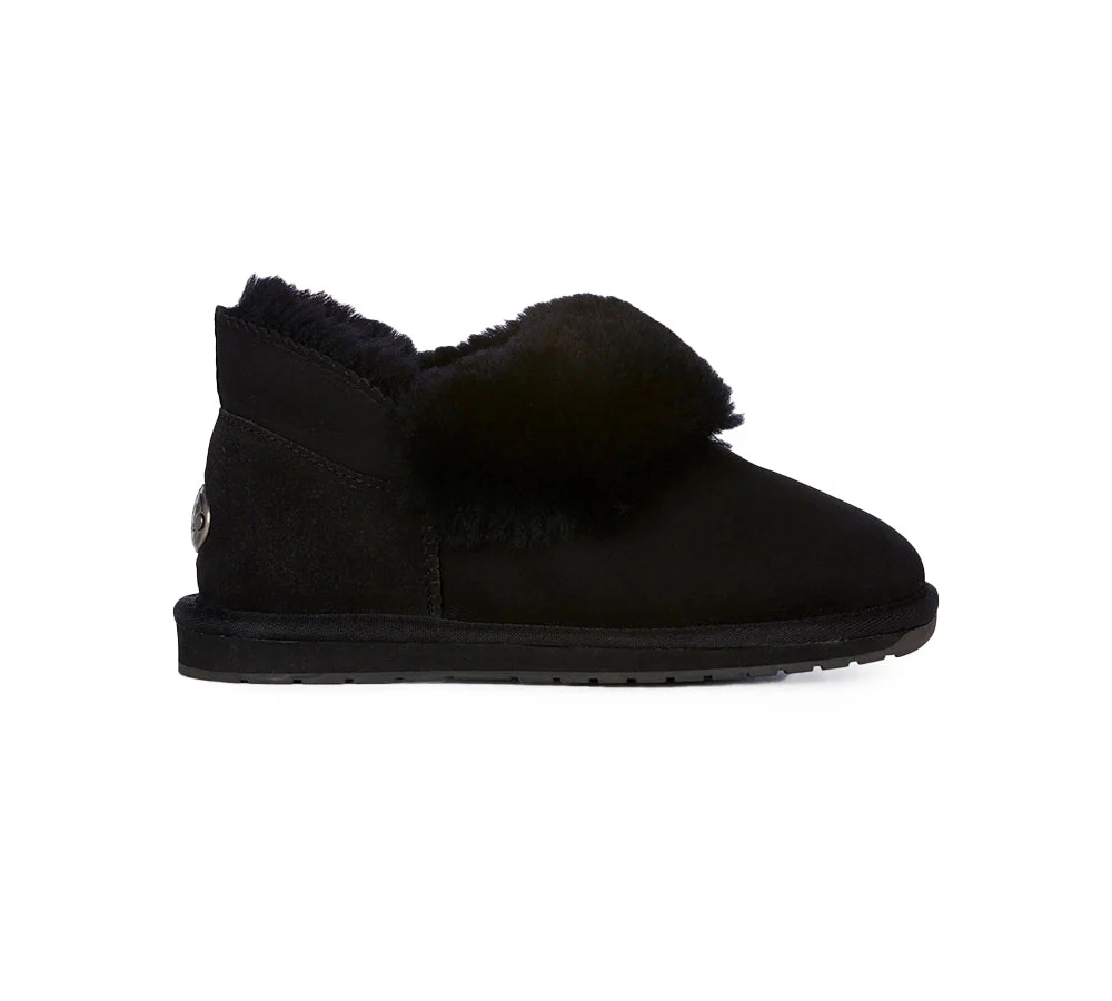 EMU? UGG Slippers Australian Made Sheepskin Wool Platinum Mintaro