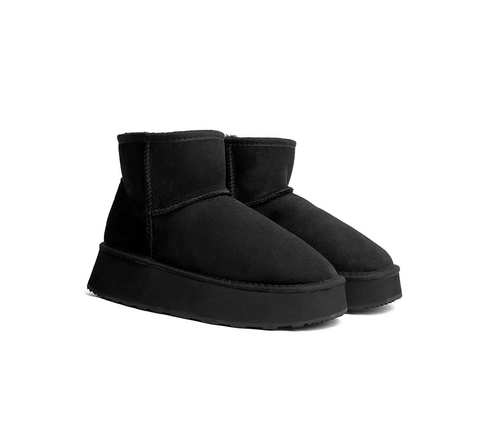 Urban UGG? UGG Boots Australian Made Sheepskin Wool Ankle Mini Platform