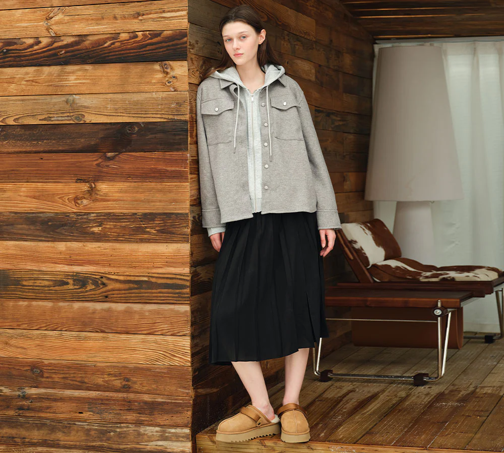 AUSTRALIAN SHEPHERD? UGG Slippers Sheepskin Wool Slingback Platform Cozeln