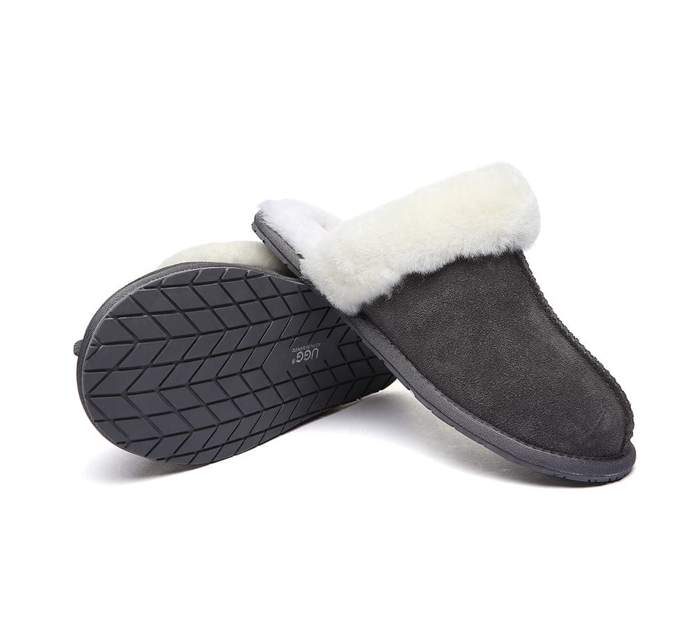 AUSTRALIAN SHEPHERD? UGG Slippers Premium Sheepskin Wool Scuff Rosa