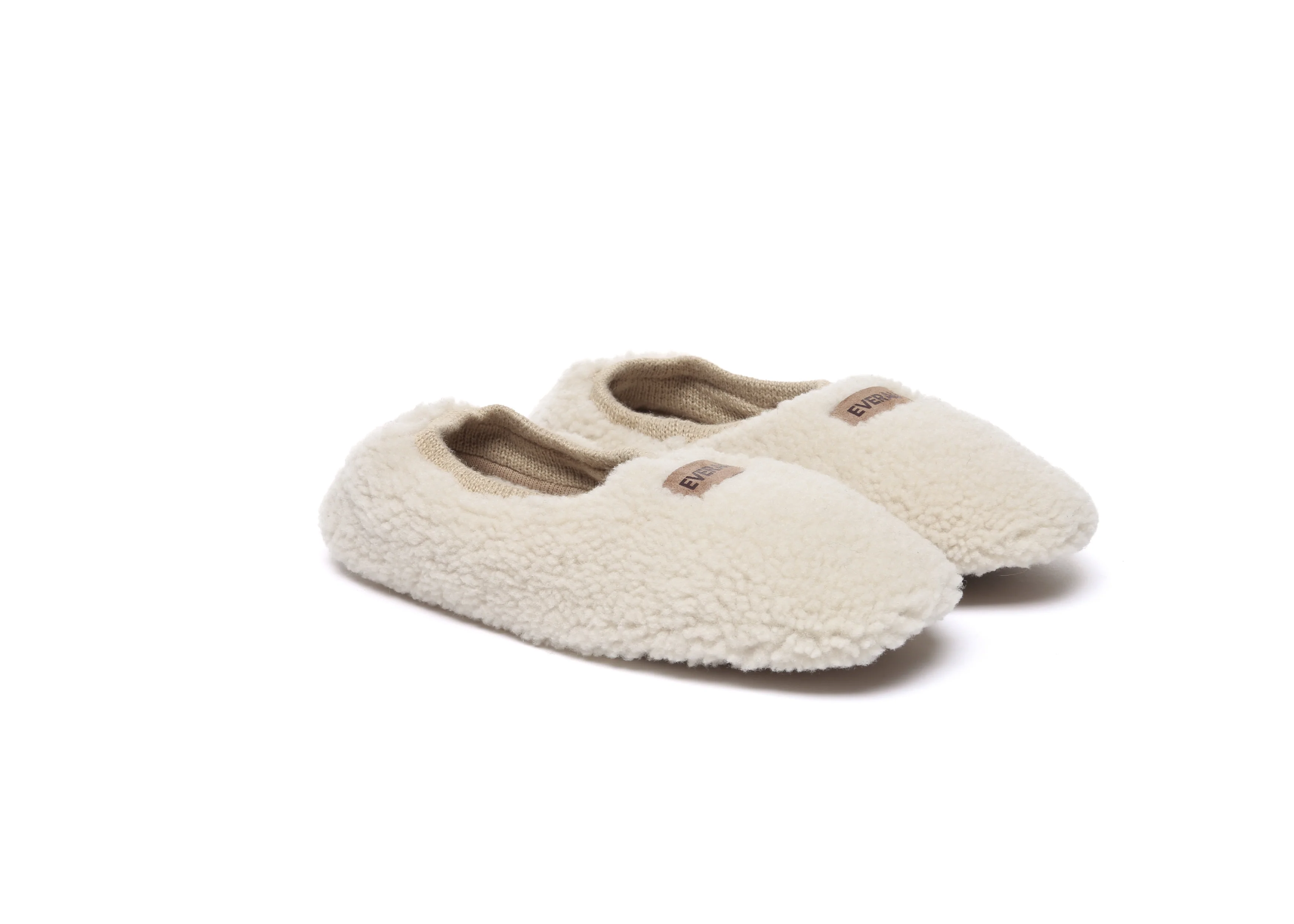 EVERAU? UGG Slippers Women Curly Sheepskin Wool Elastic Lucina