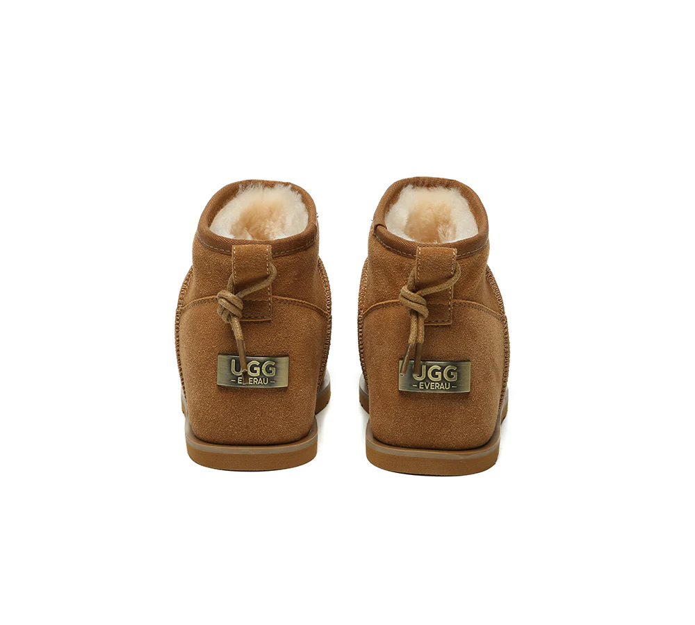 UGG EVERAU? UGG Boots Women Sheepskin Wool Mini Ankle Euro Loaf Palmer