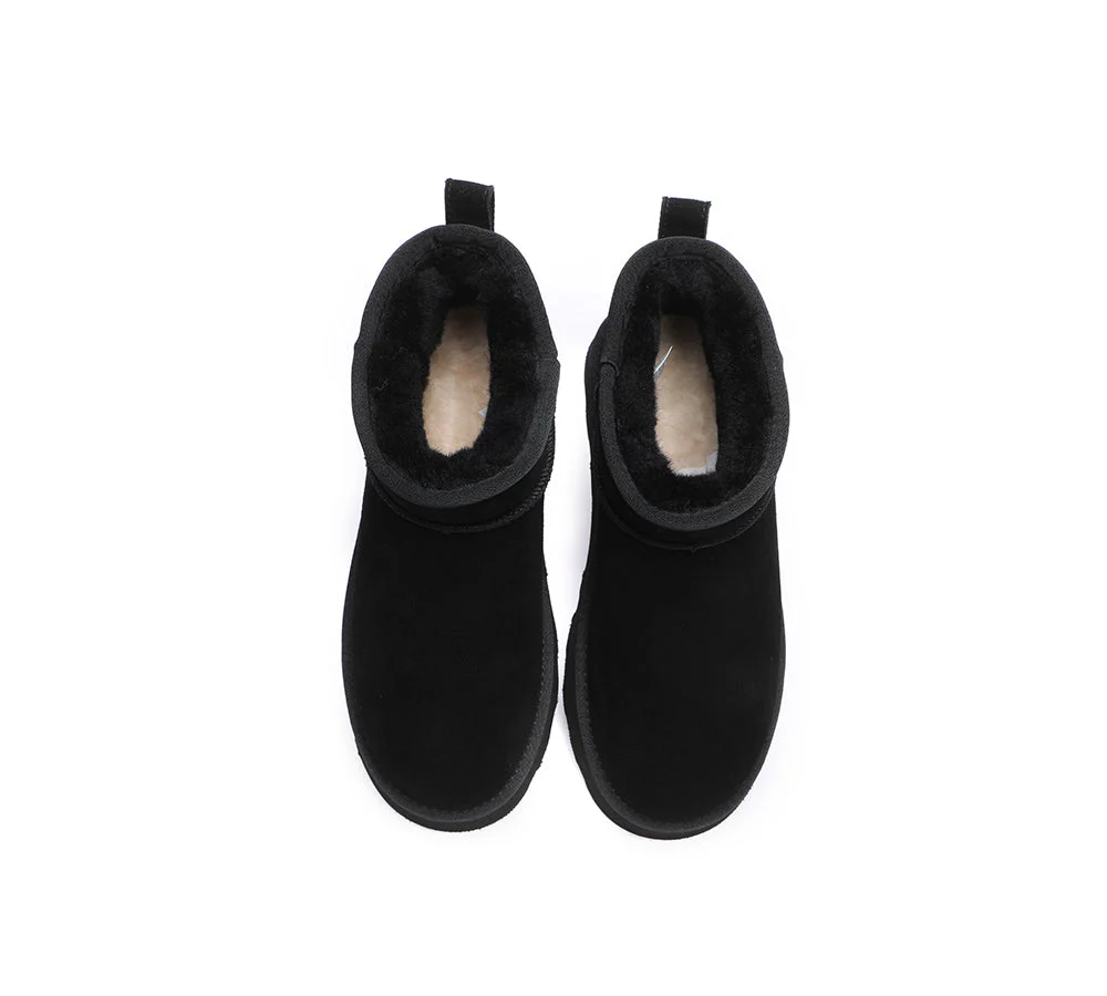 AUSTRALIAN SHEPHERD? UGG Boots Sheepskin Wool Mini Platform Thick Bottom Ronnie