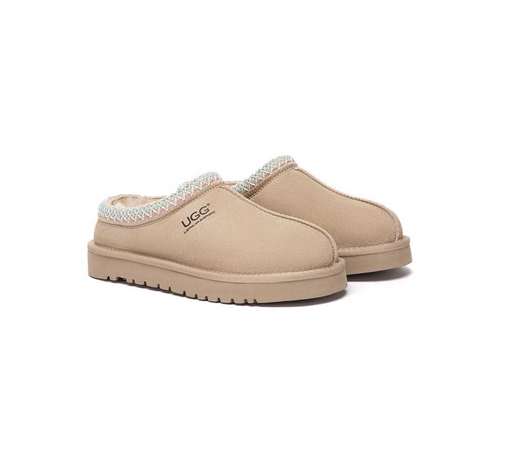 AUSTRALIAN SHEPHERD? UGG Slippers Sheepskin Wool Ankle Multi-color Tazzy Tay