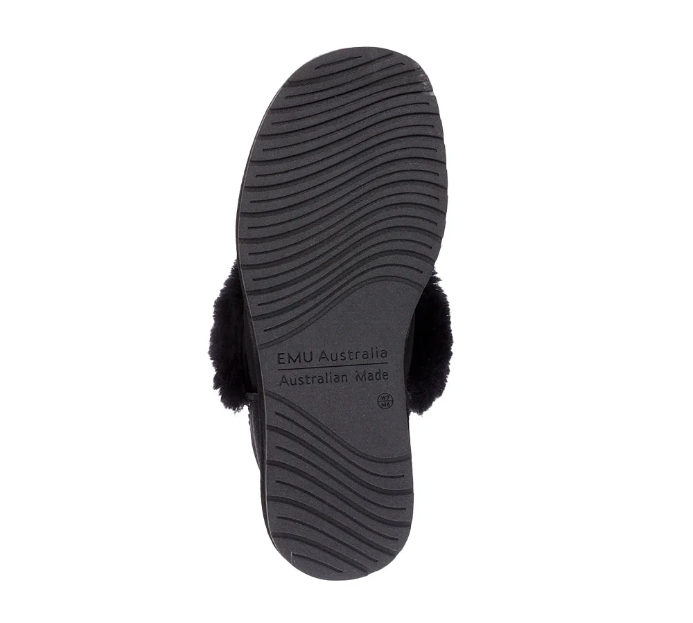 EMU? UGG Slippers Australian Made Sheepskin Wool Platinum Mintaro