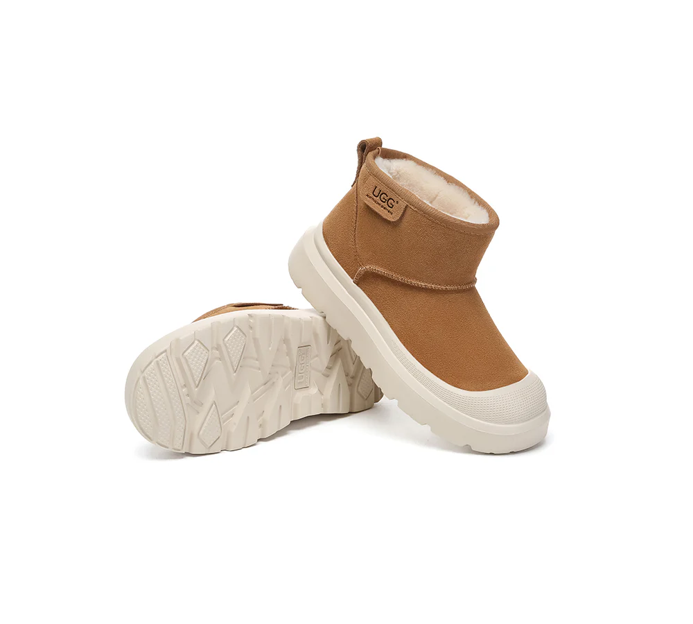 AUSTRALIAN SHEPHERD? UGG Boots Sheepskin Wool Ankle Chunky Platform Harrison