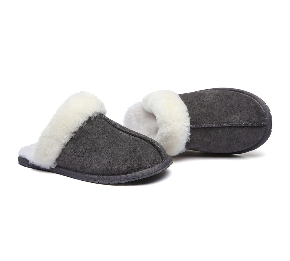 AUSTRALIAN SHEPHERD? UGG Slippers Premium Sheepskin Wool Scuff Rosa