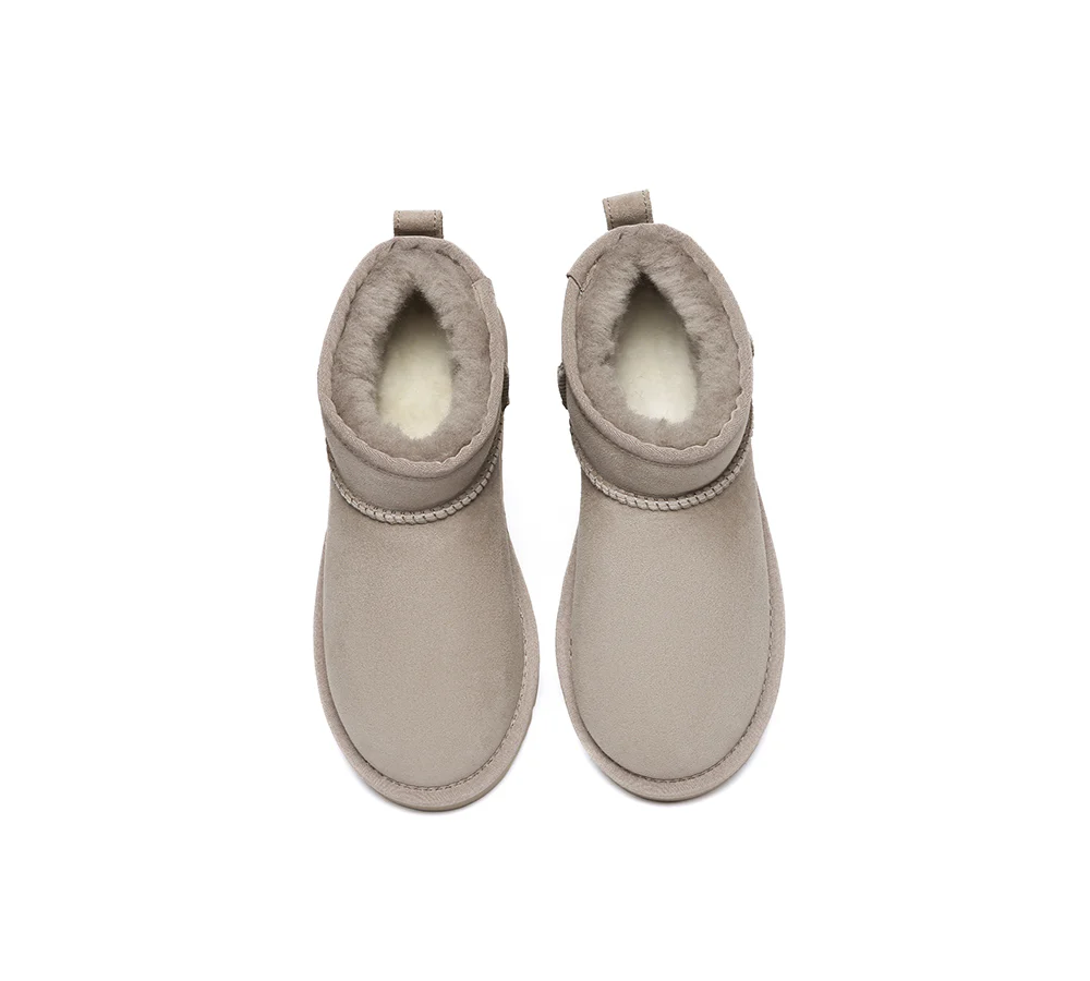 AUSTRALIAN SHEPHERD? UGG Boots Double Faced Sheepskin Wool Ankle Mini Boots Jade