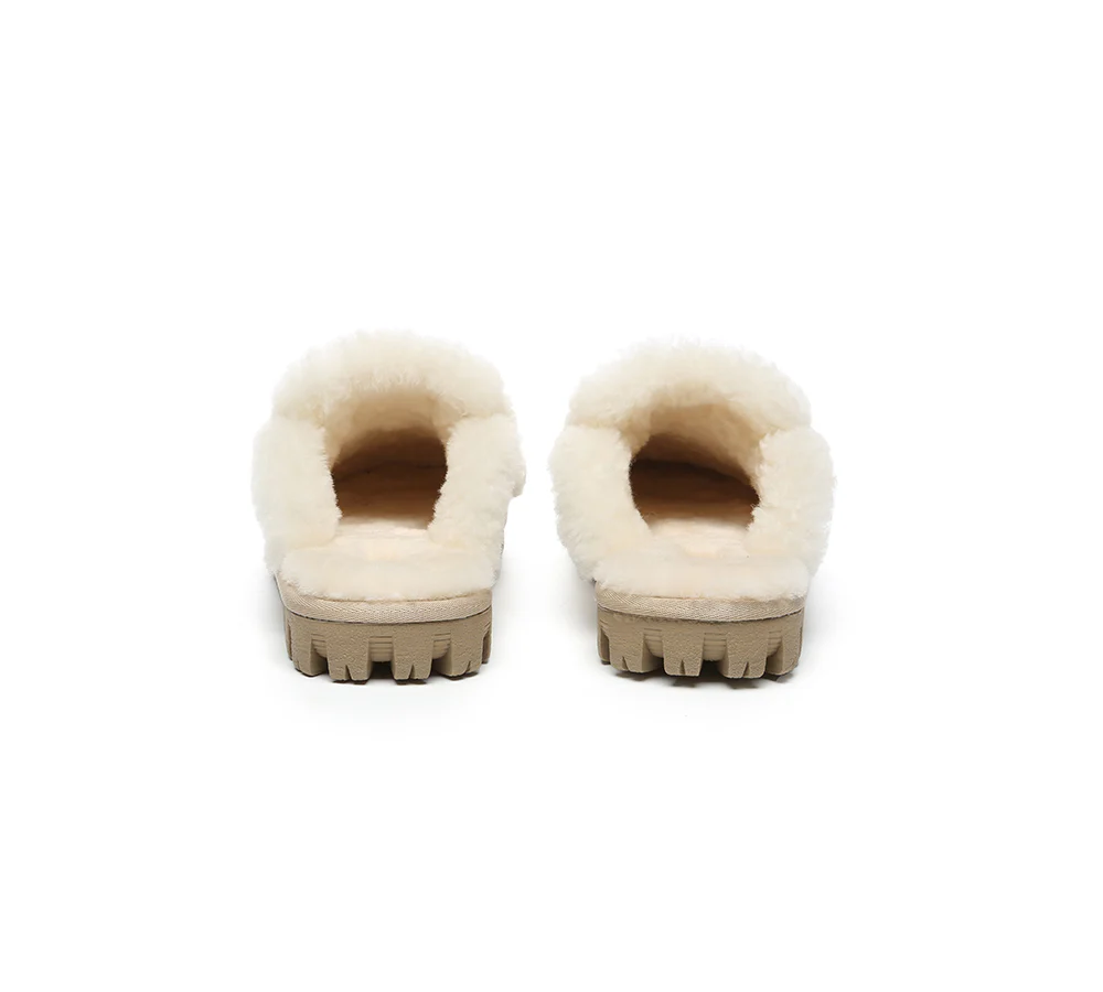 AUSTRALIAN SHEPHERD? UGG Slippers Women Sheepskin Wool Shearling Lined Rilee