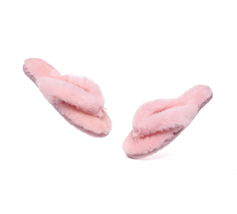 AUSTRALIAN SHEPHERD? UGG Thongs Women Fluffy Slides Farah