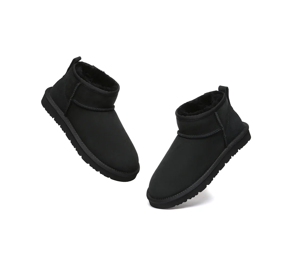 AUSTRALIAN SHEPHERD? UGG Boots Double Faced Sheepskin Wool Ankle Mini Boots Jade