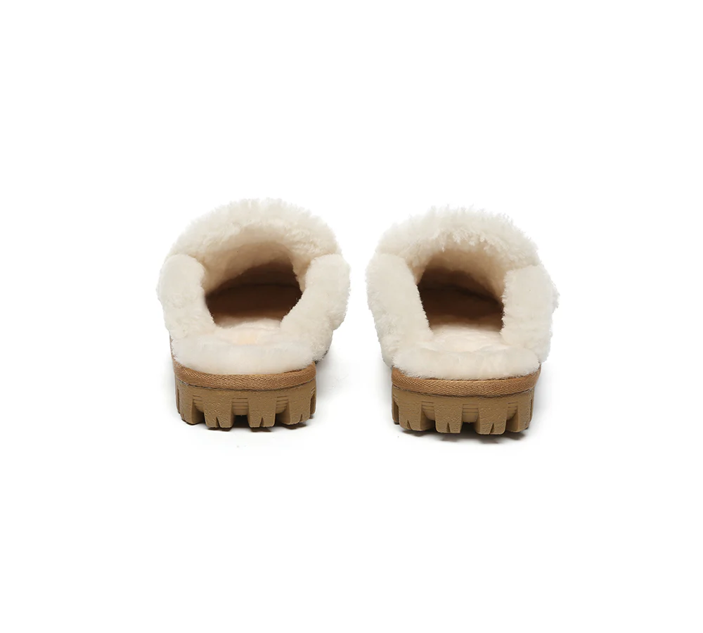 AUSTRALIAN SHEPHERD? UGG Slippers Women Sheepskin Wool Shearling Lined Rilee