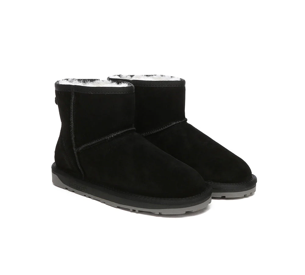 EVERAU? UGG Boots Sheepskin Wool Ankle Mini Classic Suede