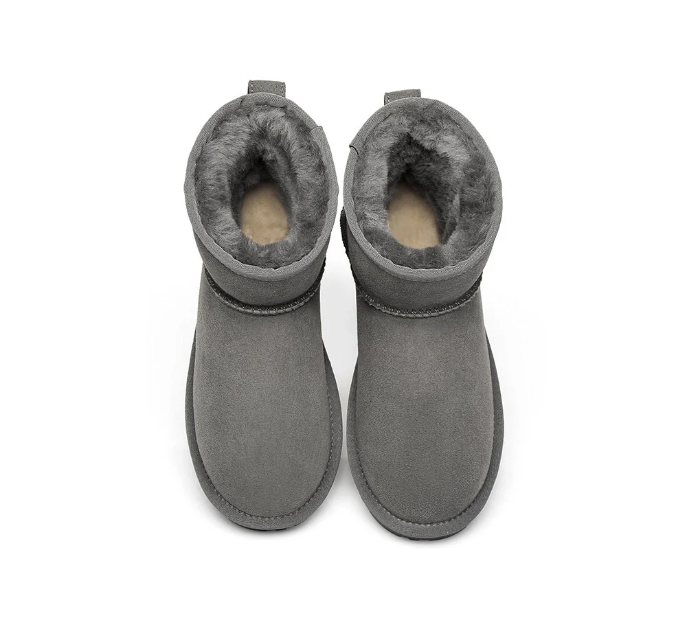 EVERAU? UGG Boots Sheepskin Wool Ankle Mini Classic