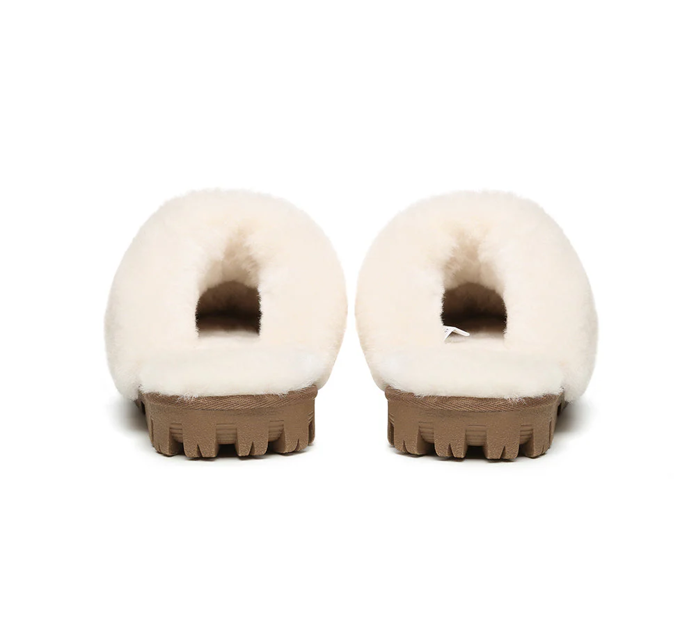 AUSTRALIAN SHEPHERD? UGG Slippers Double Face Sheepskin Wool Scuff Waffle