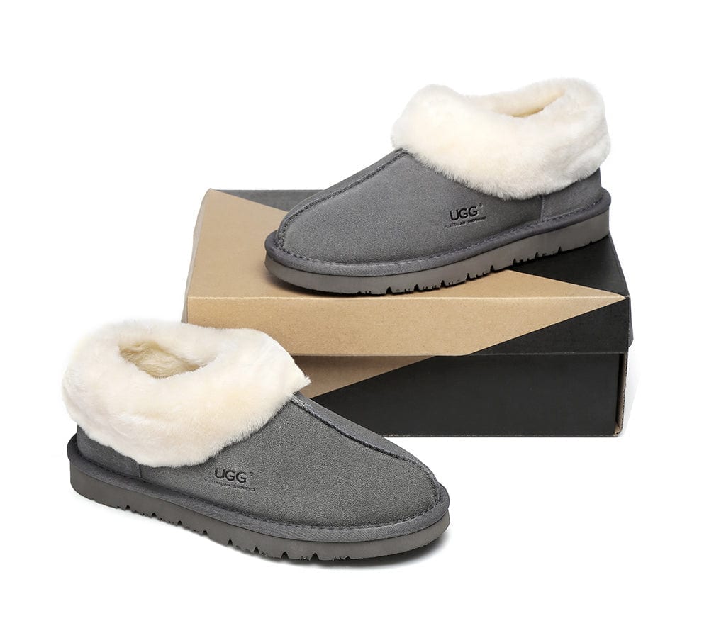 AUSTRALIAN SHEPHERD? UGG Slippers Sheepskin Wool Ankle Homey
