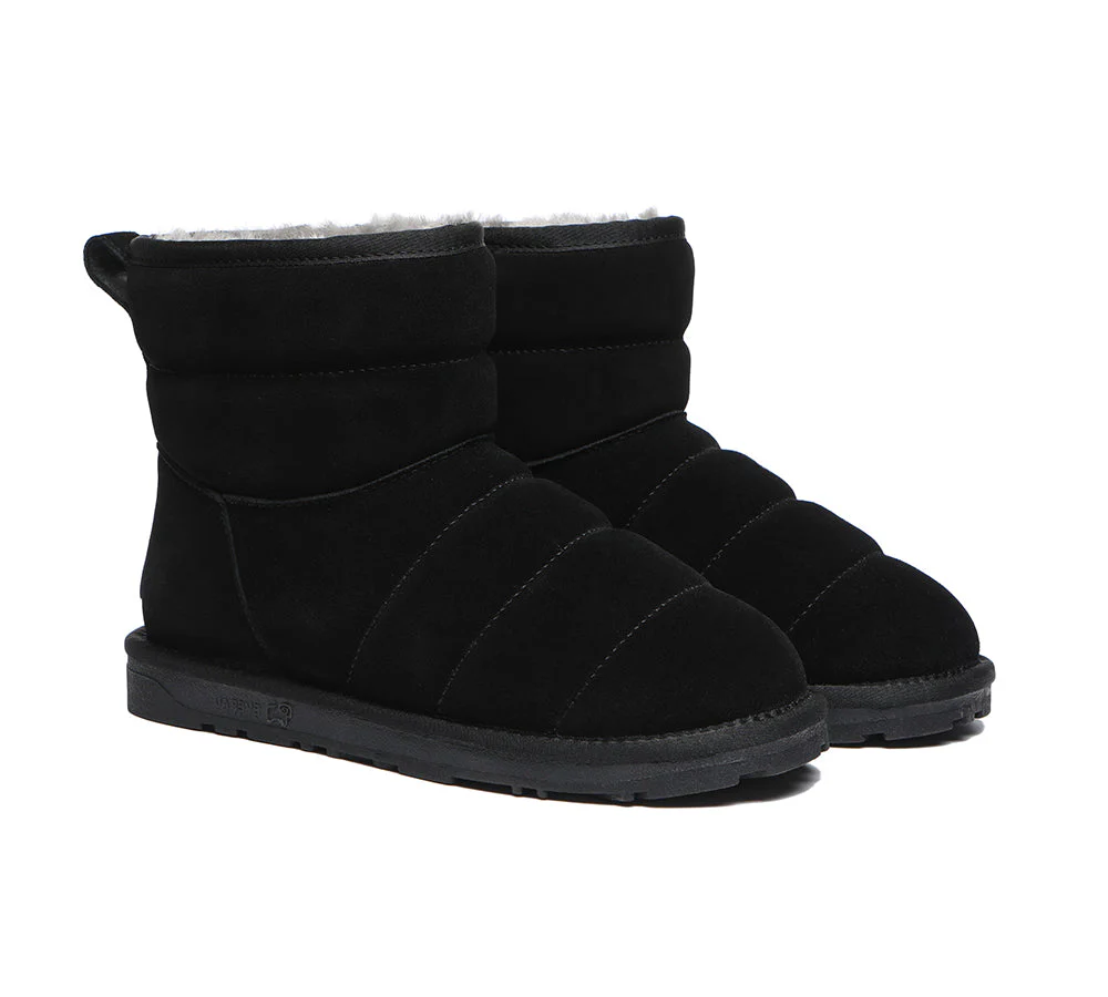 EVERAU? UGG Boots Sheepskin Wool Mini Puffer