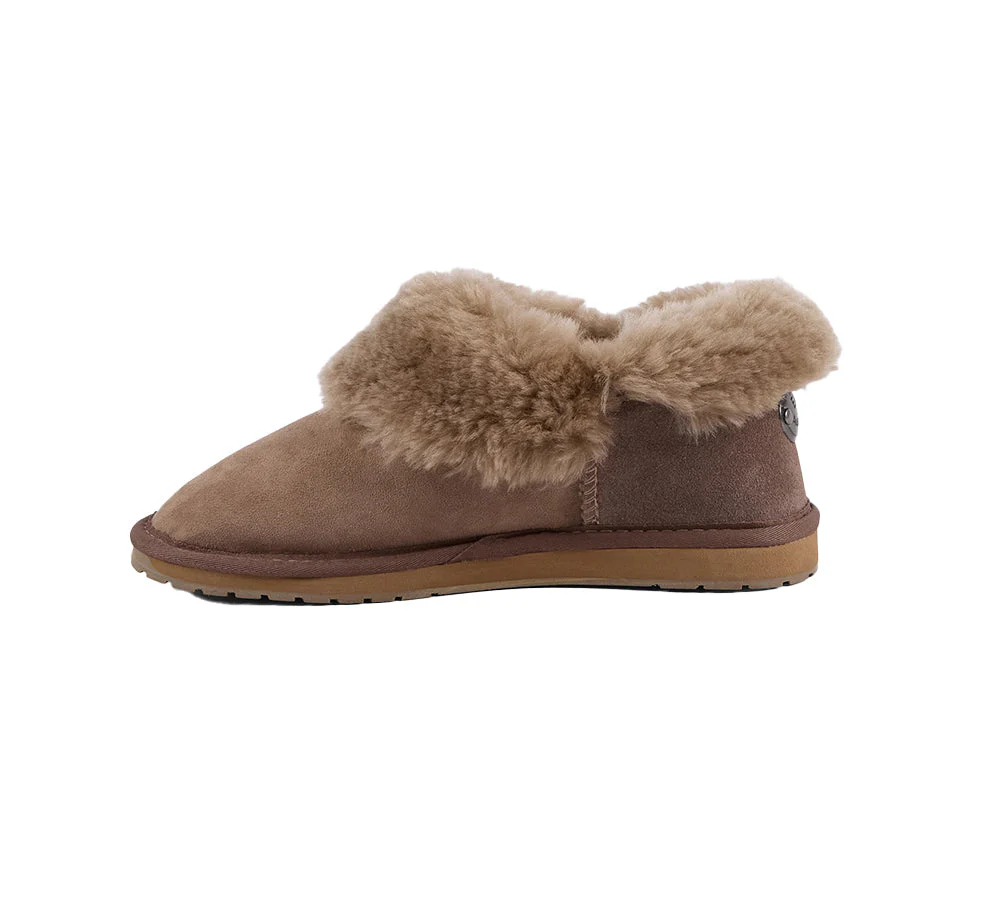 EMU? UGG Slippers Australian Made Sheepskin Wool Platinum Mintaro