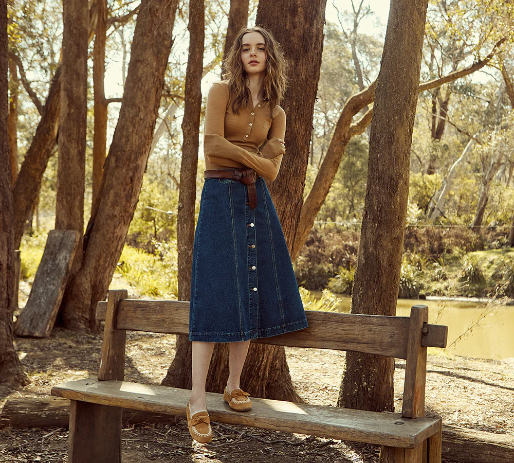 EVERAU? UGG Slippers Women Sheepskin Wool Bow Ankle Woven Moccasins