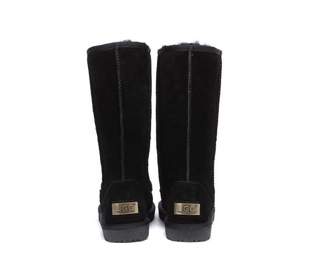 AUSTRALIAN SHEPHERD? UGG Boots Double Face Sheepskin Wool Tall Classic Suede