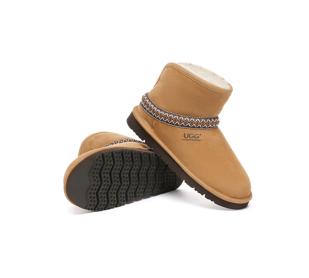 AUSTRALIAN SHEPHERD? UGG Boots Sheepskin Wool Ankle Knitted Fayle