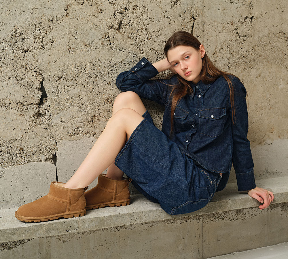 AUSTRALIAN SHEPHERD? UGG Boots Sheepskin Wool Ankle Chorin