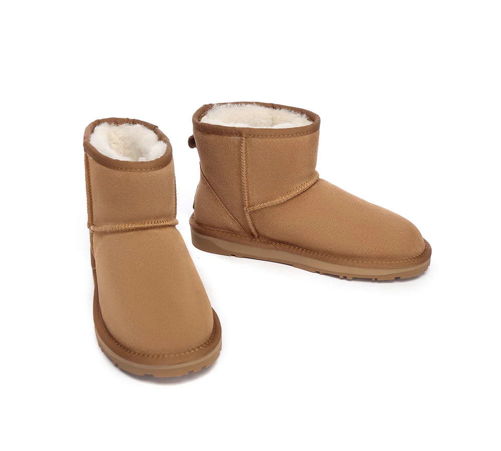 EVERAU? UGG Boots Sheepskin Wool Ankle Mini Classic Suede