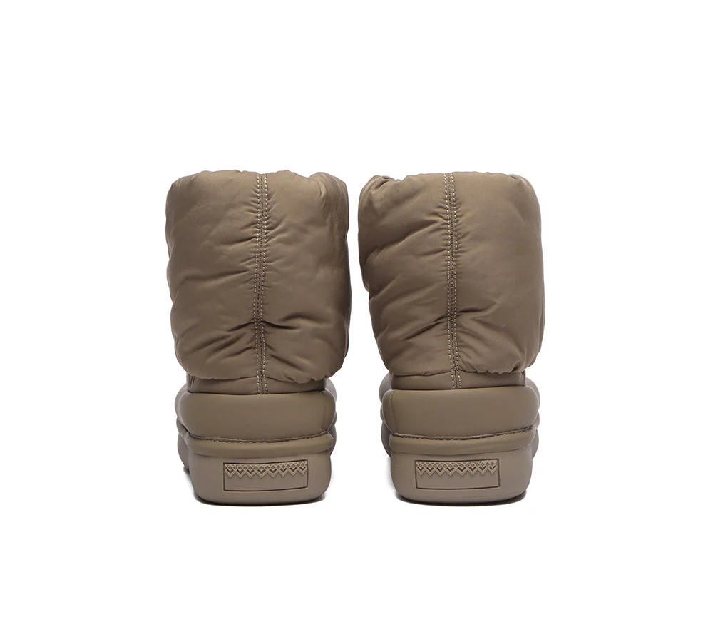 EVERAU? UGG  Boots Women Sheepskin Wool Waterproof Adjustable Drawstring Ankle Delabra