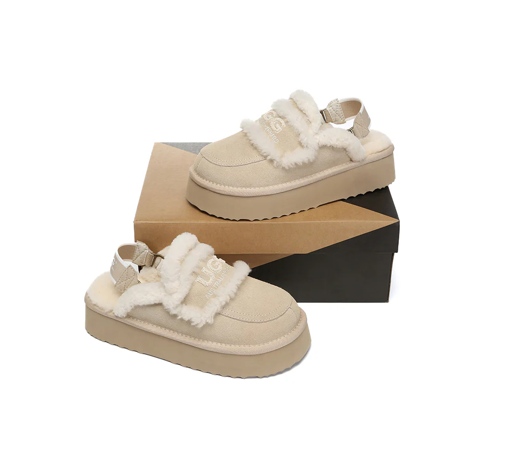 AUSTRALIAN SHEPHERD? UGG Slippers Women Removable Strap Slingback Platform Rilee