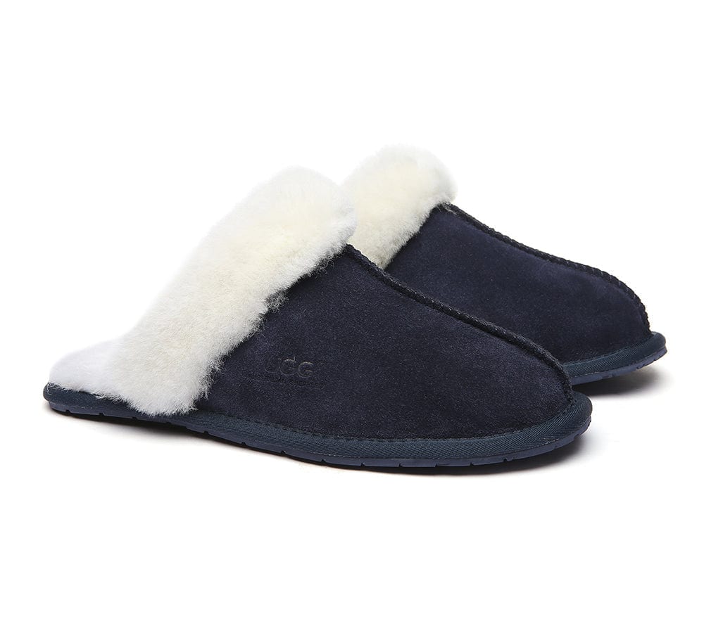 AUSTRALIAN SHEPHERD? UGG Slippers Premium Sheepskin Wool Scuff Rosa